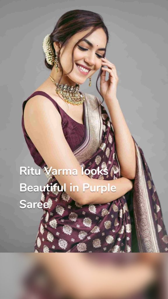Ritu Varma looks Beautiful in Purple Saree