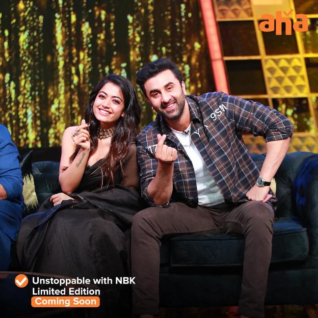 Rashmika And Ranbir In Unstoppable with NBK