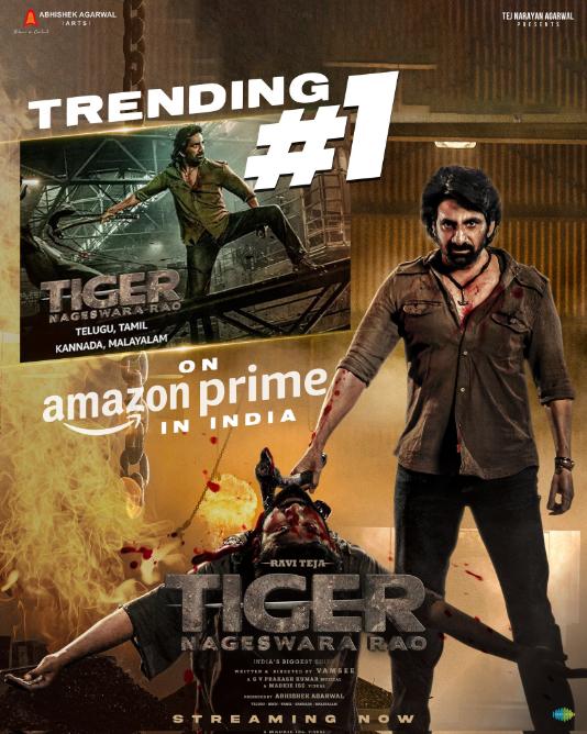 Tiger Nageswara Rao Movie Trending Number 1 On OTT!