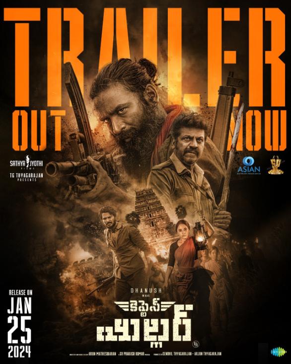 Captain Miller Telugu Trailer